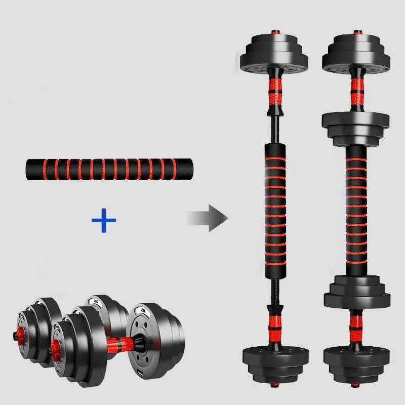 Adjustable Anti Slip Dumbbell Barbell Set For Home Strength Training
