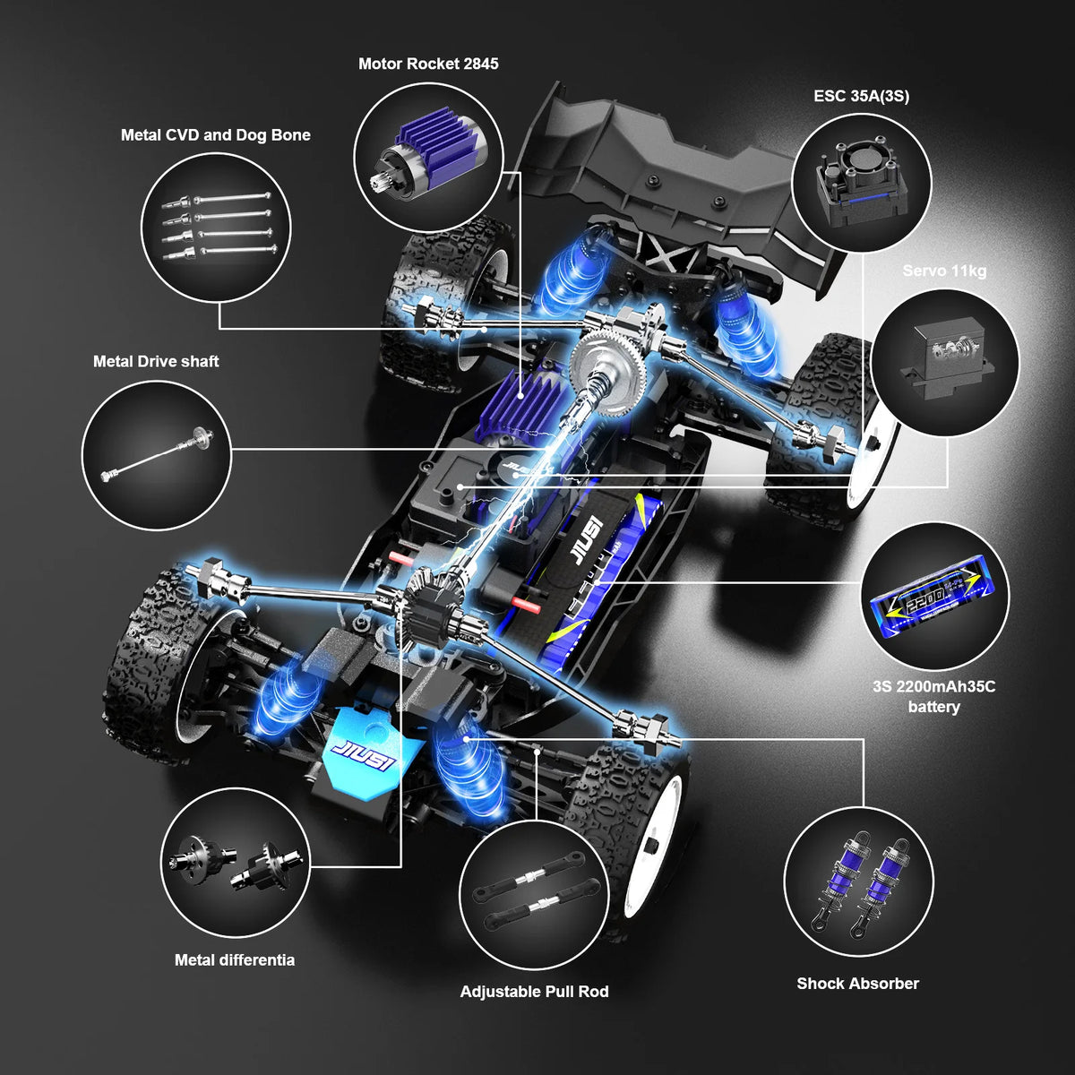 Jiusi Wb12 Pro Brushless High Speed Off Road Rc Car