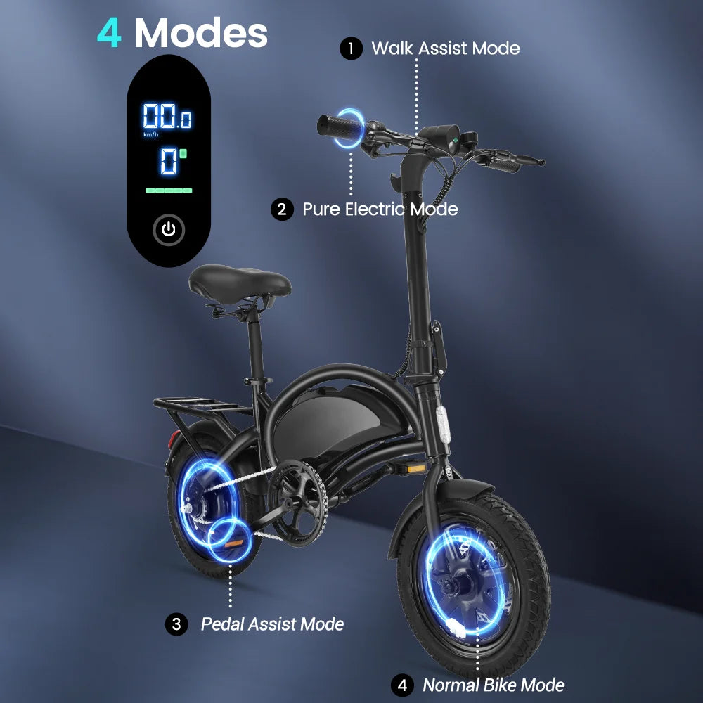 Dyu D3F Adult Folding Electric Bike For Urban Commuters