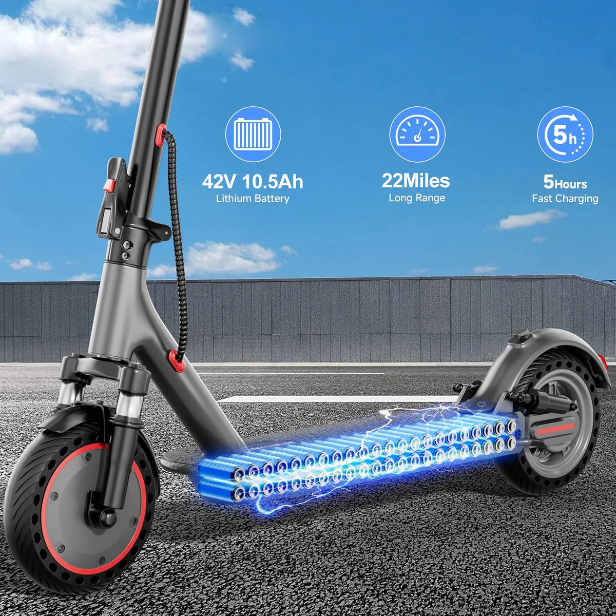 AOVOPRO 500W Foldable Electric Scooter For Adults With Smart Control