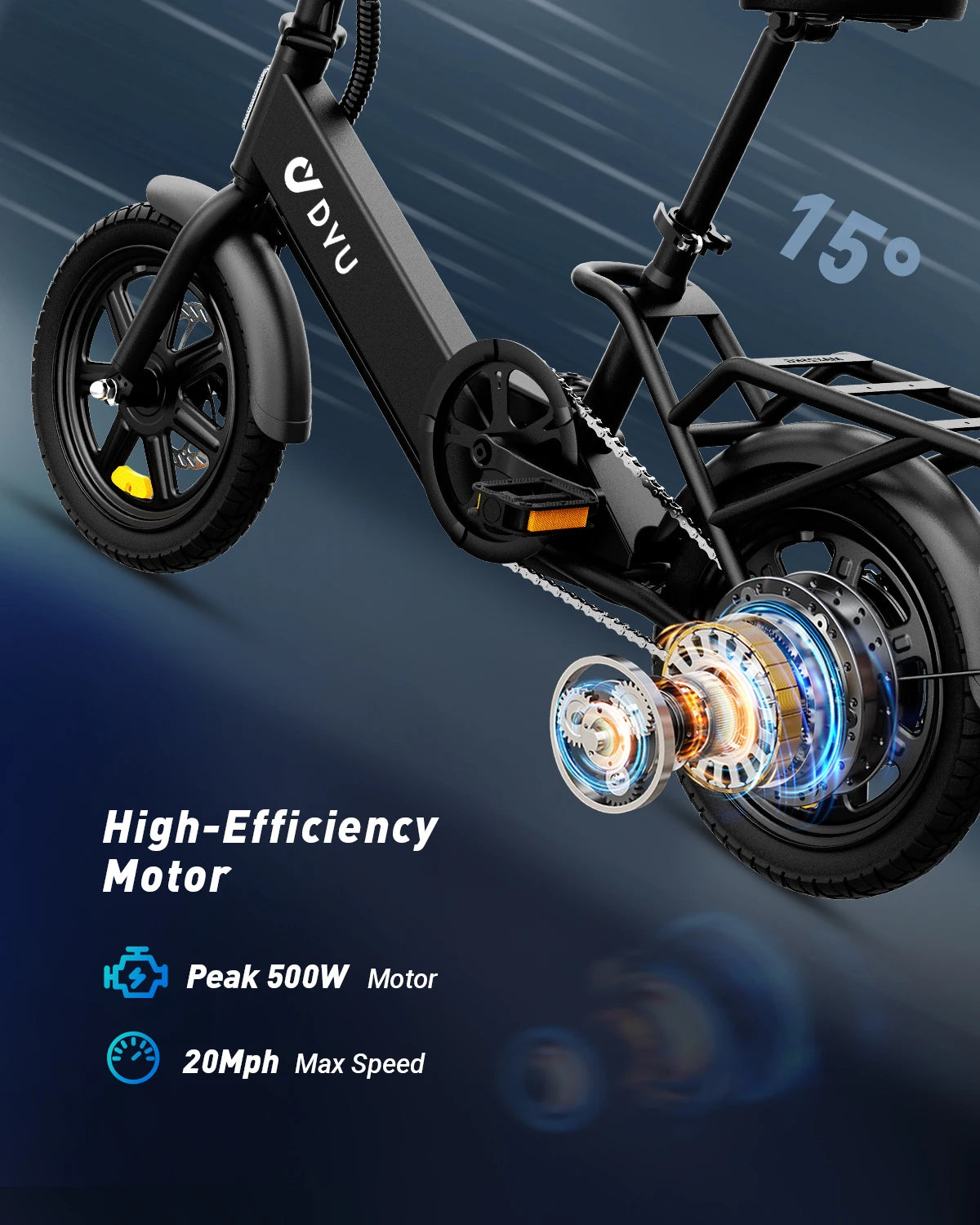 Dyu Folding Electric Bicycle Designed For Urban Commuting Riders
