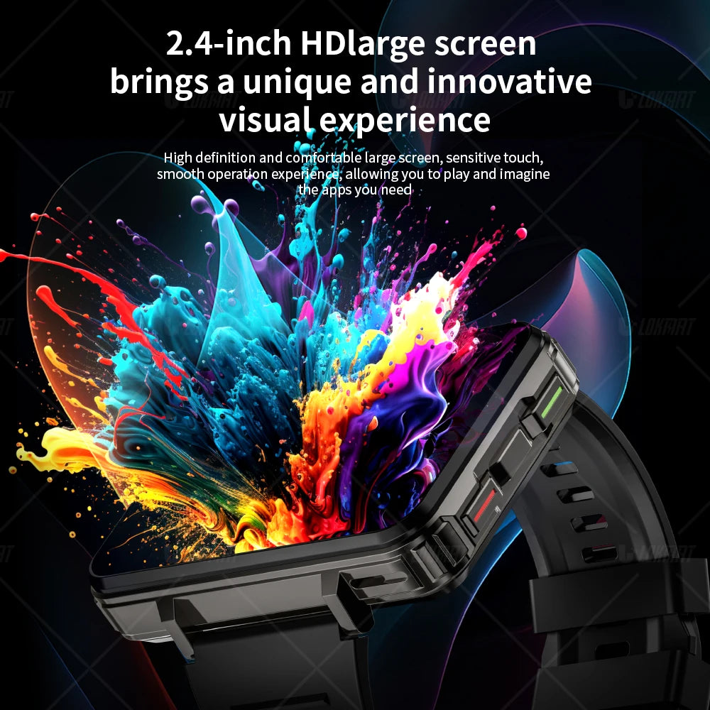 LOKMAT Smartwatch With 4G Calling And Dual Camera For Android