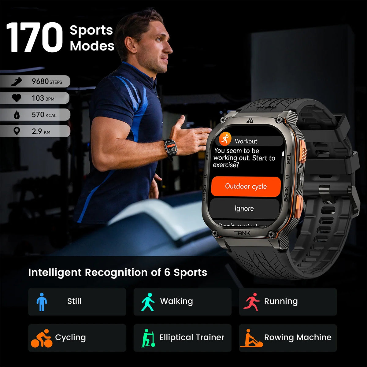 Kospet Tank M3 Ultra GPS Smartwatch With Bluetooth Calling