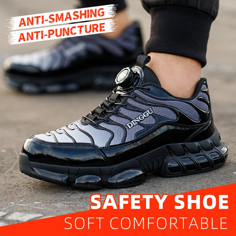 Mens Steel Toe Safety Work Shoes Lightweight Breathable Industrial
