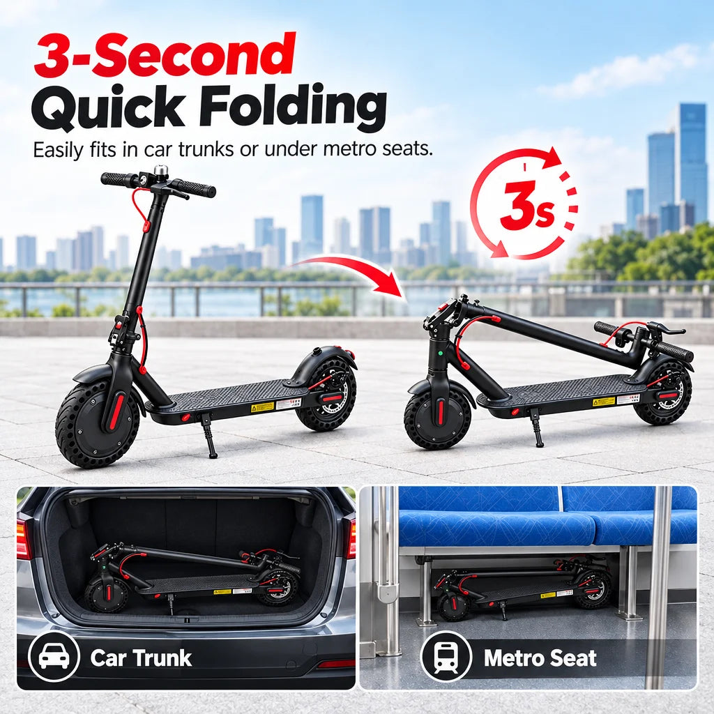350W Foldable Electric Scooter With Enhanced Battery Life