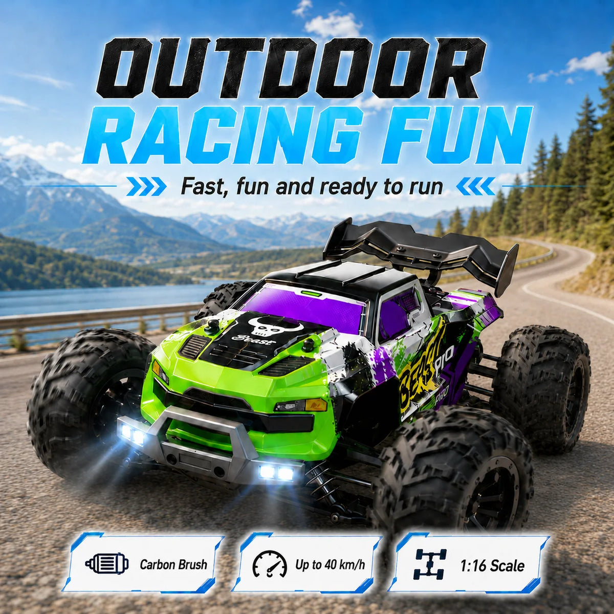 ZNLYRION Off Road RC Buggy Remote Control Racing Truck