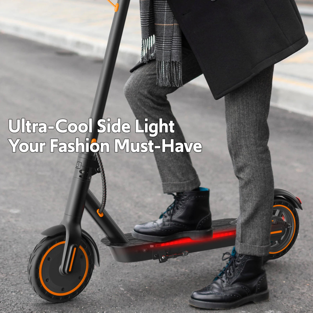 Osboo 550W Electric Scooter With Folding Frame And Side Lights