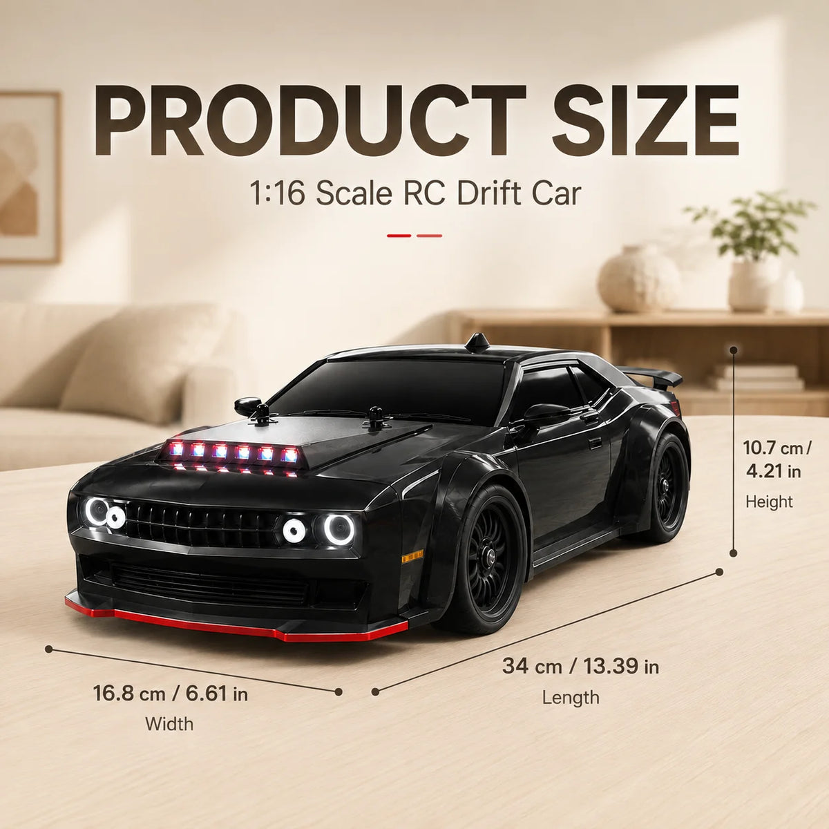 ZNLYRION 4WD Brushless RC Drift Racing Car With LED Lights