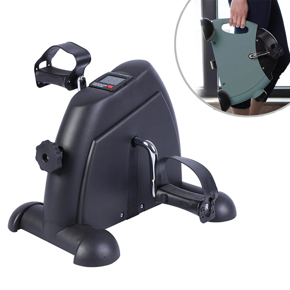Compact Under Desk Pedal Exerciser Featuring Digital Display Cardio Trainer