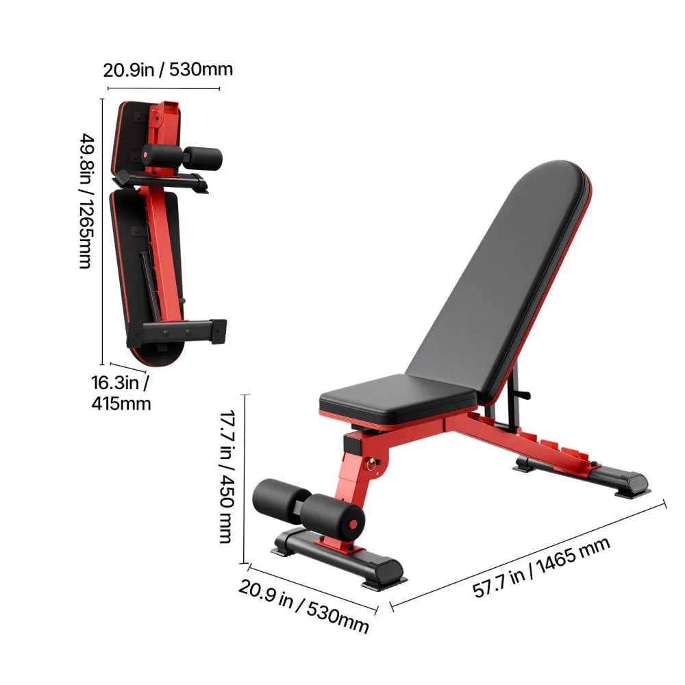 Professional Adjustable Foldable Weight Bench For Home Gym Training