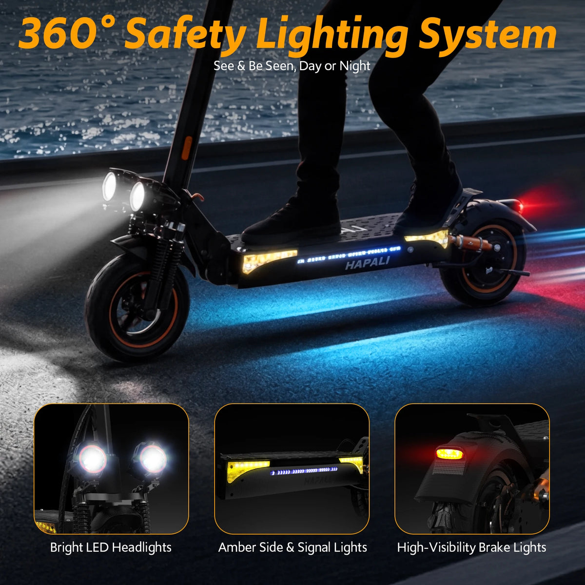Osboo Off Road Electric Scooter With 1200W Dual Suspension