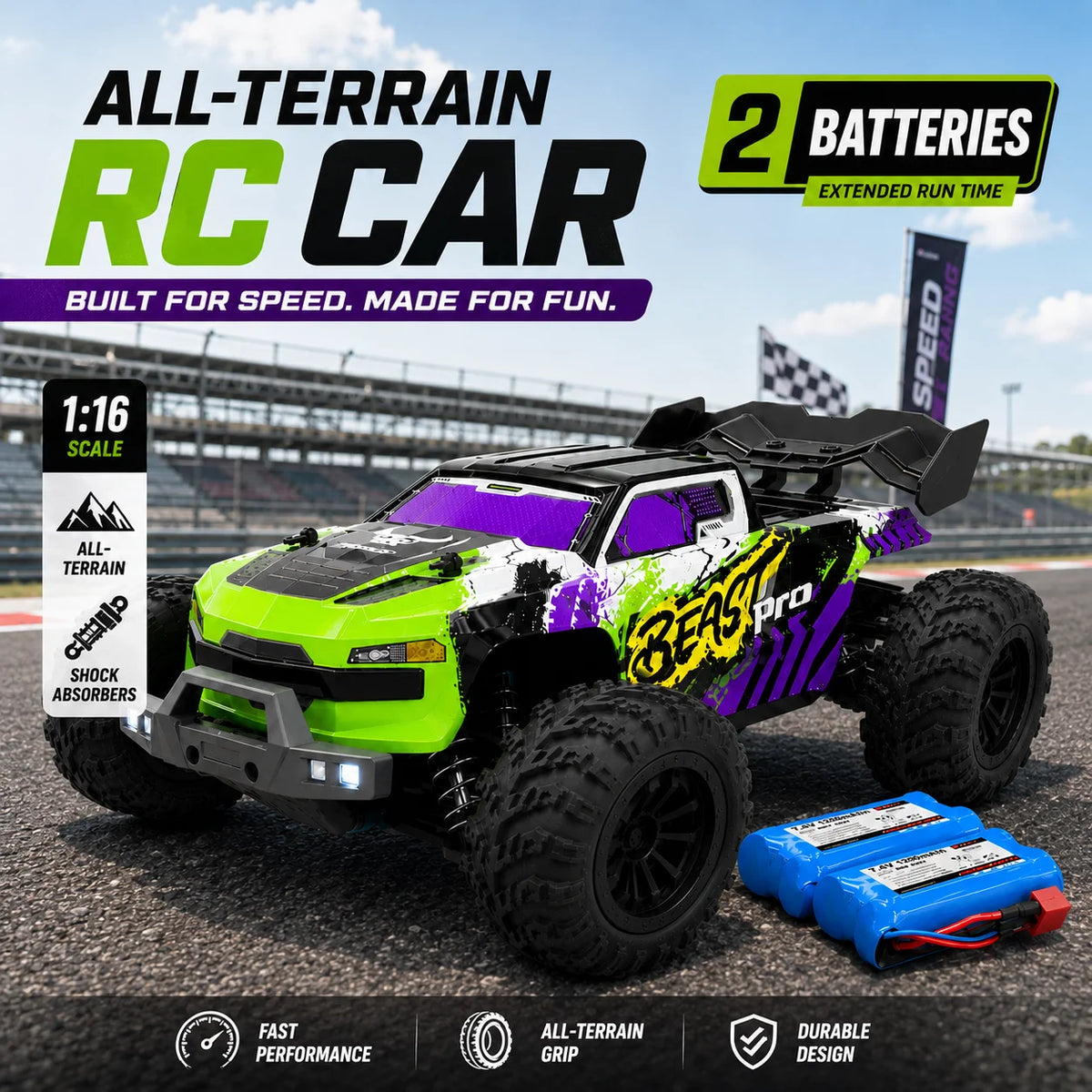 ZNLYRION Off Road RC Buggy Remote Control Racing Truck