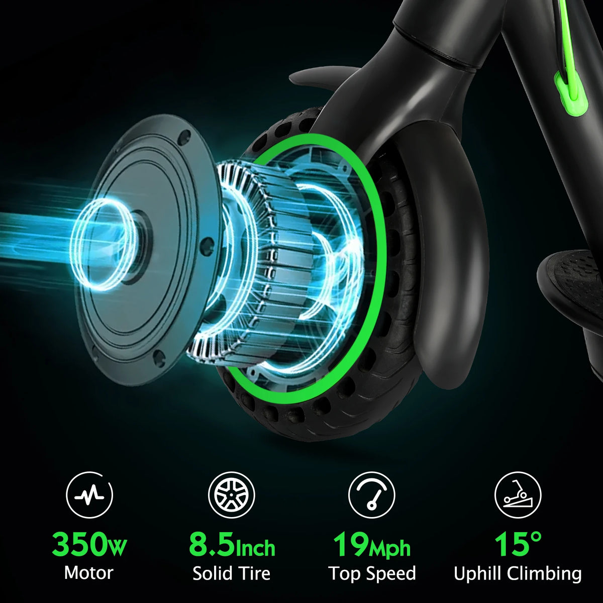 DXH Folding Electric Scooter With Dual Suspension And App Control