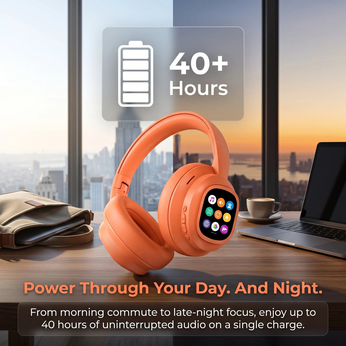 Advanced Bluetooth Over Ear Wireless Headphones With Precise Noise Canceling