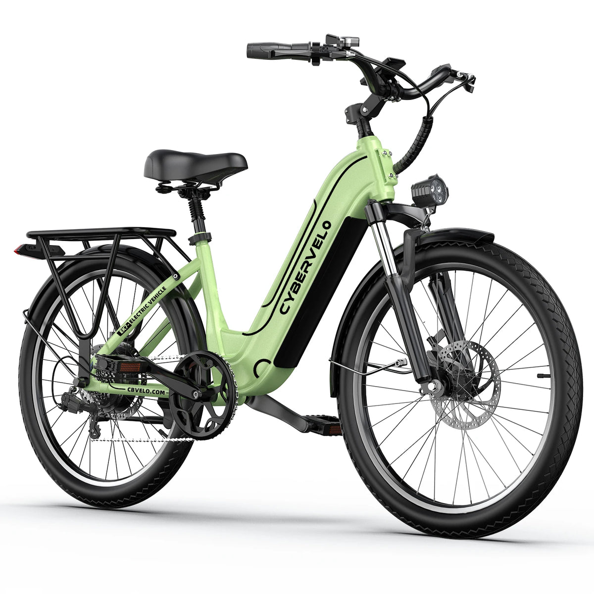 Cybervelo 1000W Peak Electric Bike With Removable Battery Seven Speeds