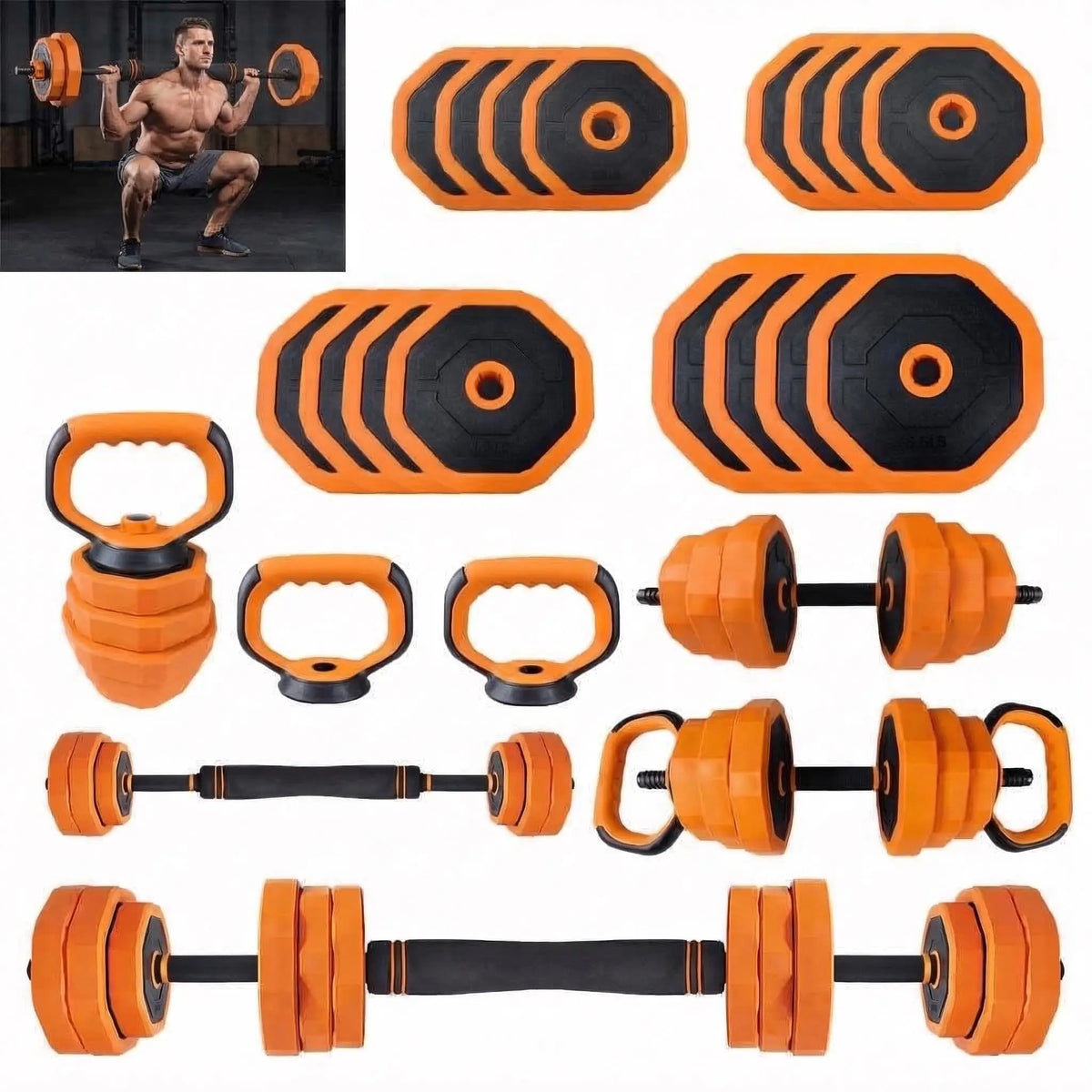 Adjustable Dumbbells Weight Set With Connector For Home Gym Workout