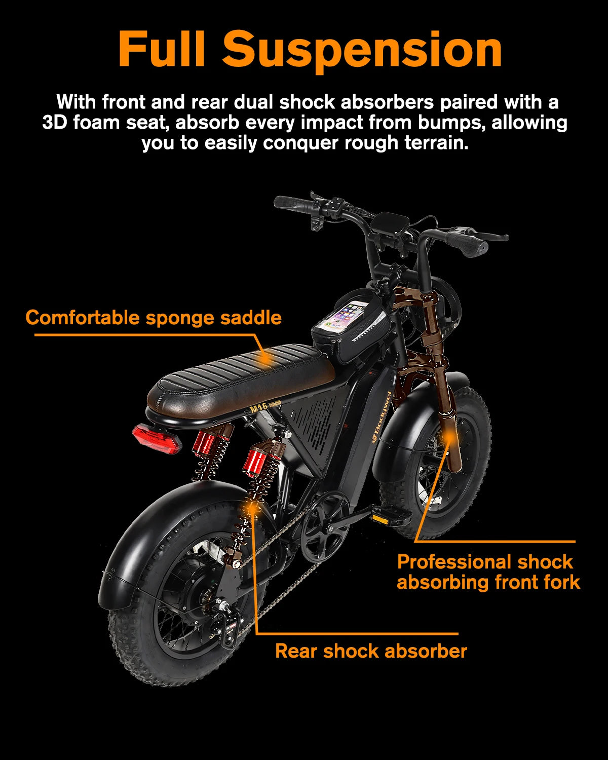 Bodywel M16PRO Full Suspension Fat Tire Electric Bike