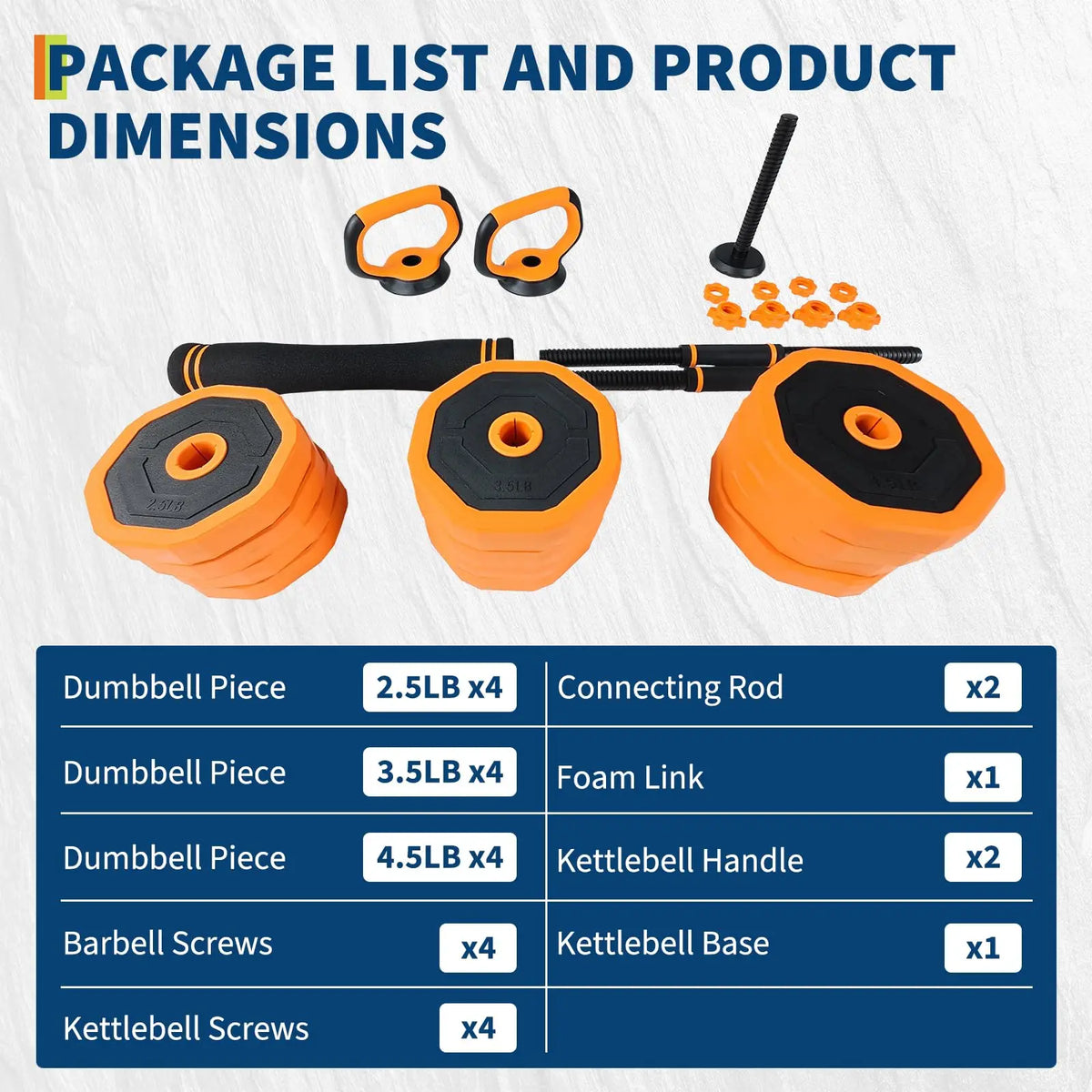 Adjustable Dumbbells Weight Set With Connector For Home Gym Workout