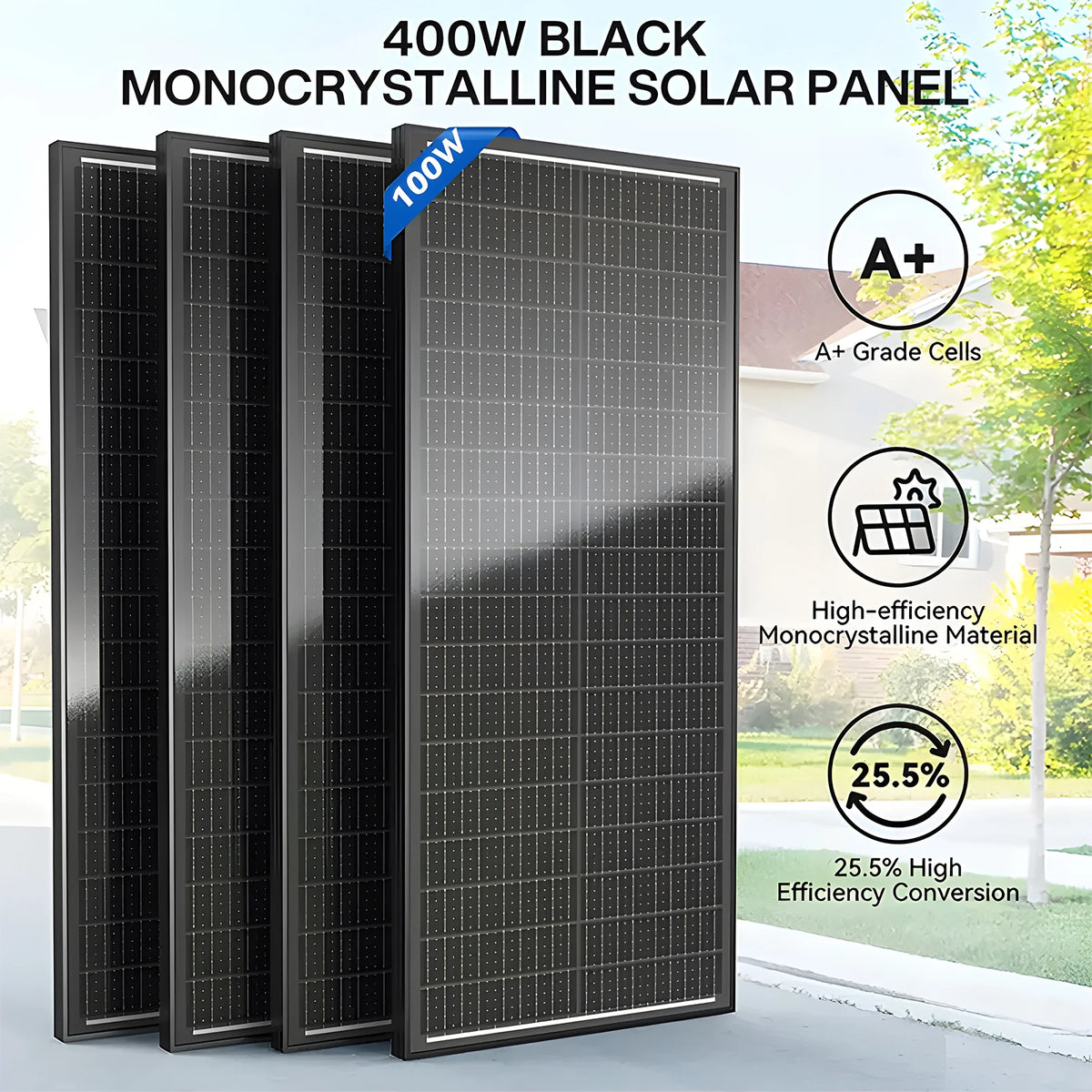 Rvpozwer Monocrystalline Solar Panel For RV Campers