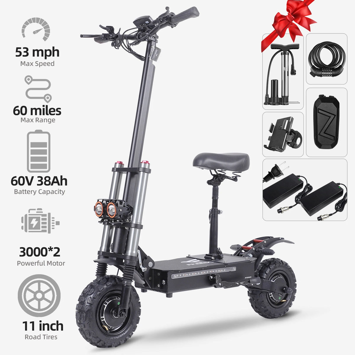 Freeboy J30MAX Dual Motor Adult Foldable Electric Scooter