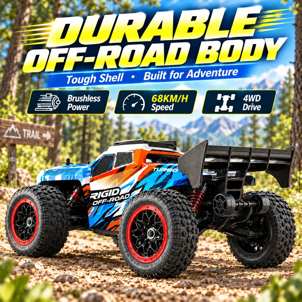 ZNLYRION Brushless RC Truck With Metal Gears And Remote Control