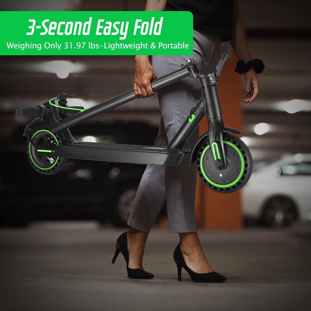 DXH Folding Electric Scooter With Dual Suspension And App Control