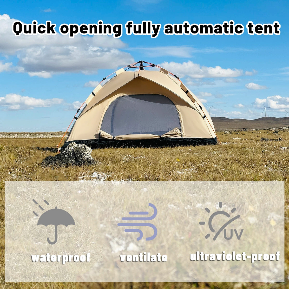 Instant Pop Up Camping Tent For Outdoor Adventures And Travel