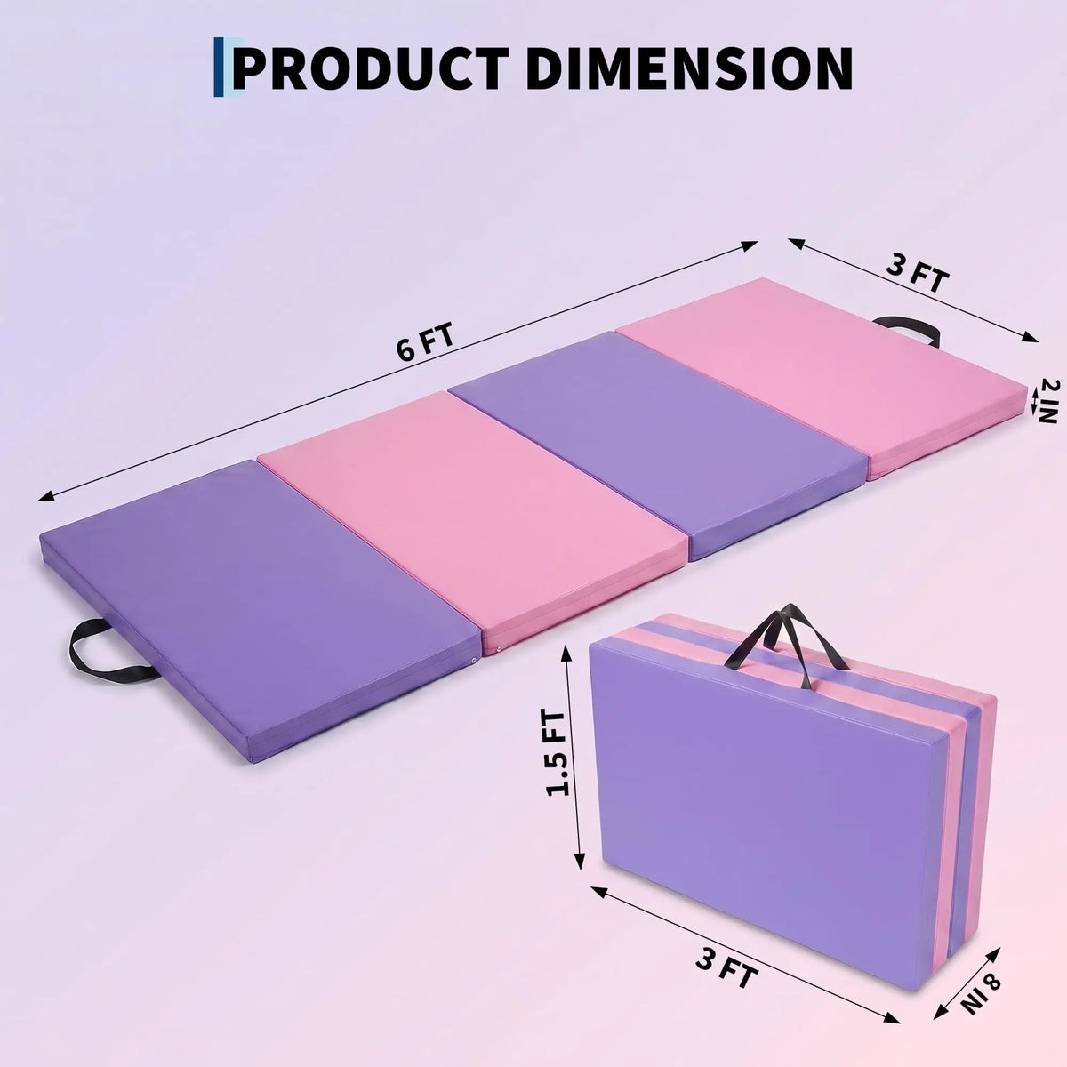 HiMISS Gymnastics Exercise Mat For Home Gym And Yoga Training