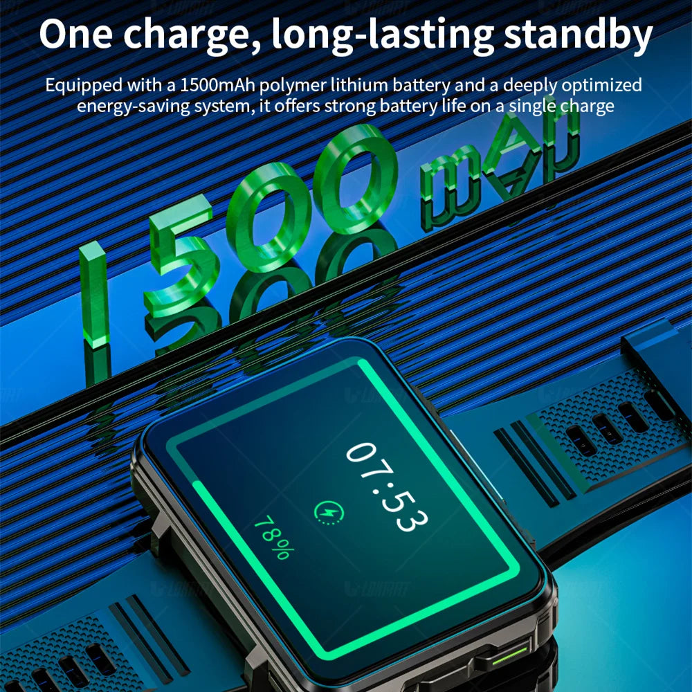 LOKMAT Smartwatch With 4G Calling And Dual Camera For Android