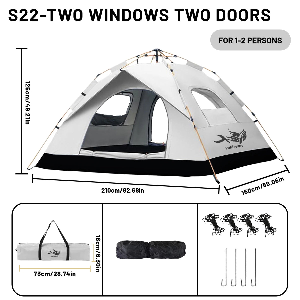 Instant Pop Up Camping Tent For Outdoor Adventures And Travel