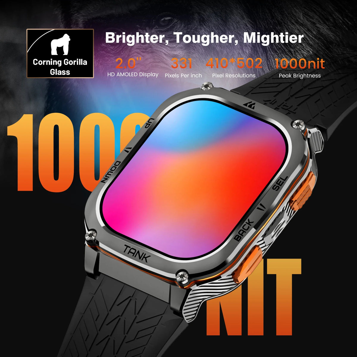 Kospet Tank M3 Ultra GPS Smartwatch With Bluetooth Calling