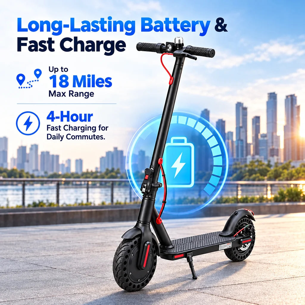 350W Foldable Electric Scooter With Enhanced Battery Life