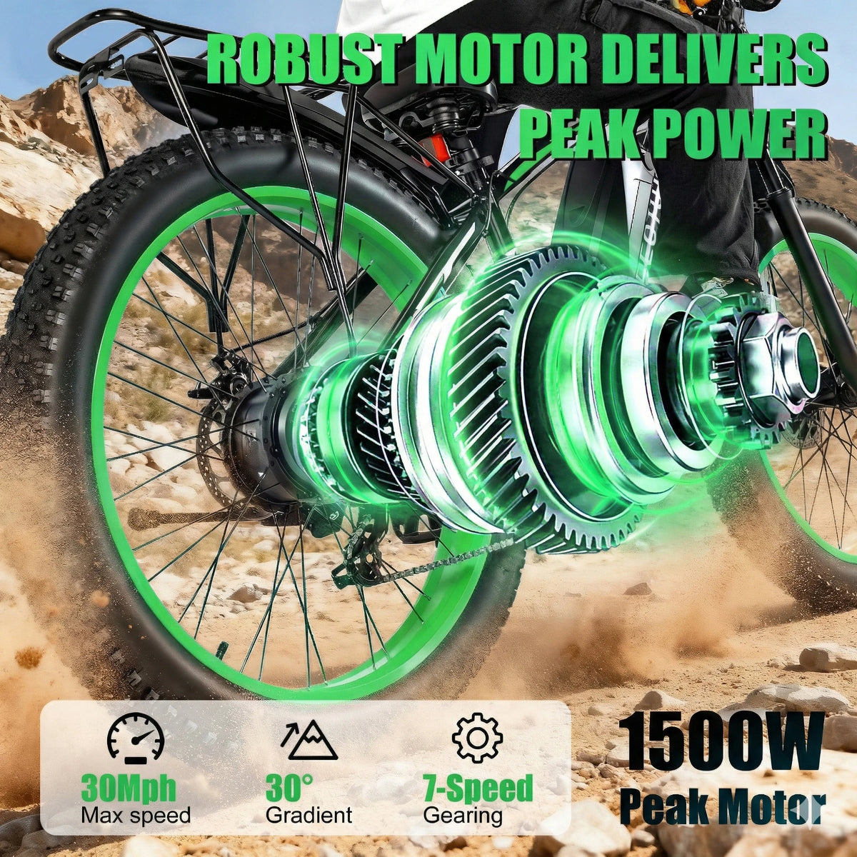 Adult Electric Fat Tire Ebike Featuring Strong Motor And Battery