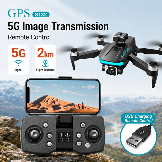 ZNLYRION S132 Foldable Dual Camera RC Quadcopter With Optical Flow