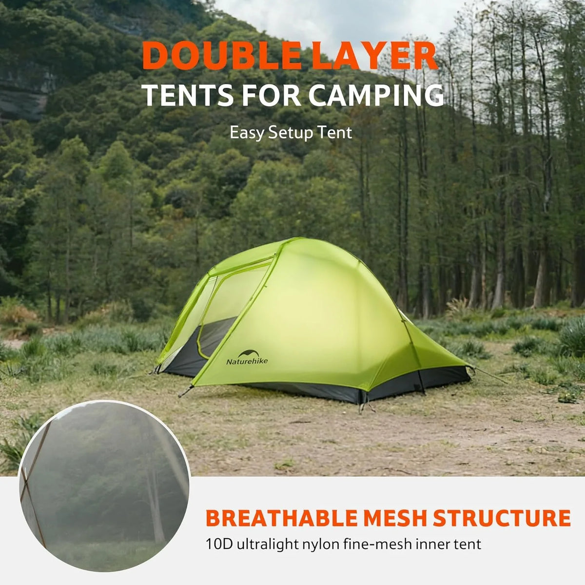 Naturehike Ultralight Double Layer Rainproof Hiking Tent