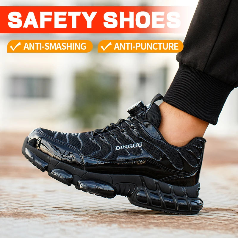 Mens Steel Toe Safety Work Shoes Lightweight Breathable Industrial