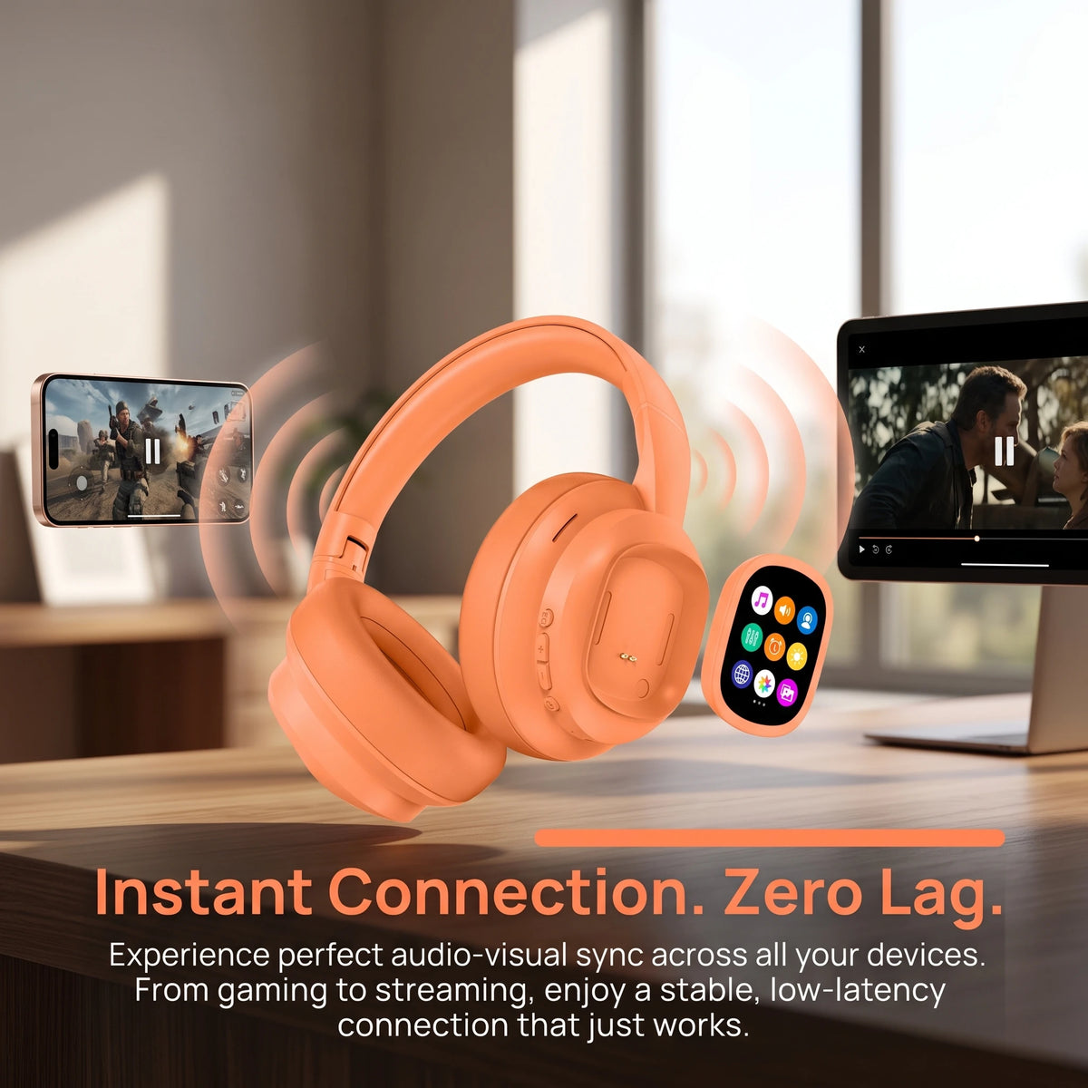 Advanced Bluetooth Over Ear Wireless Headphones With Precise Noise Canceling