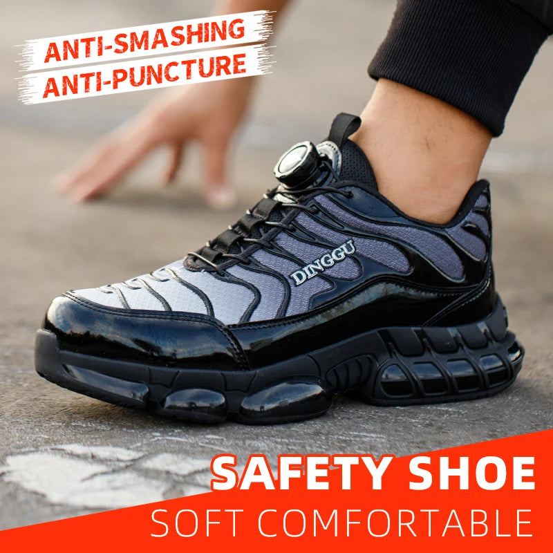 Mens Steel Toe Safety Work Shoes Lightweight Breathable Industrial
