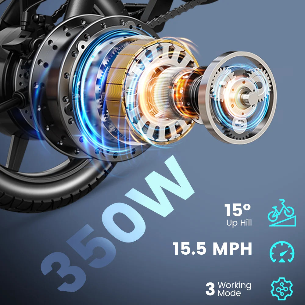Dyu D3F Adult Folding Electric Bike For Urban Commuters
