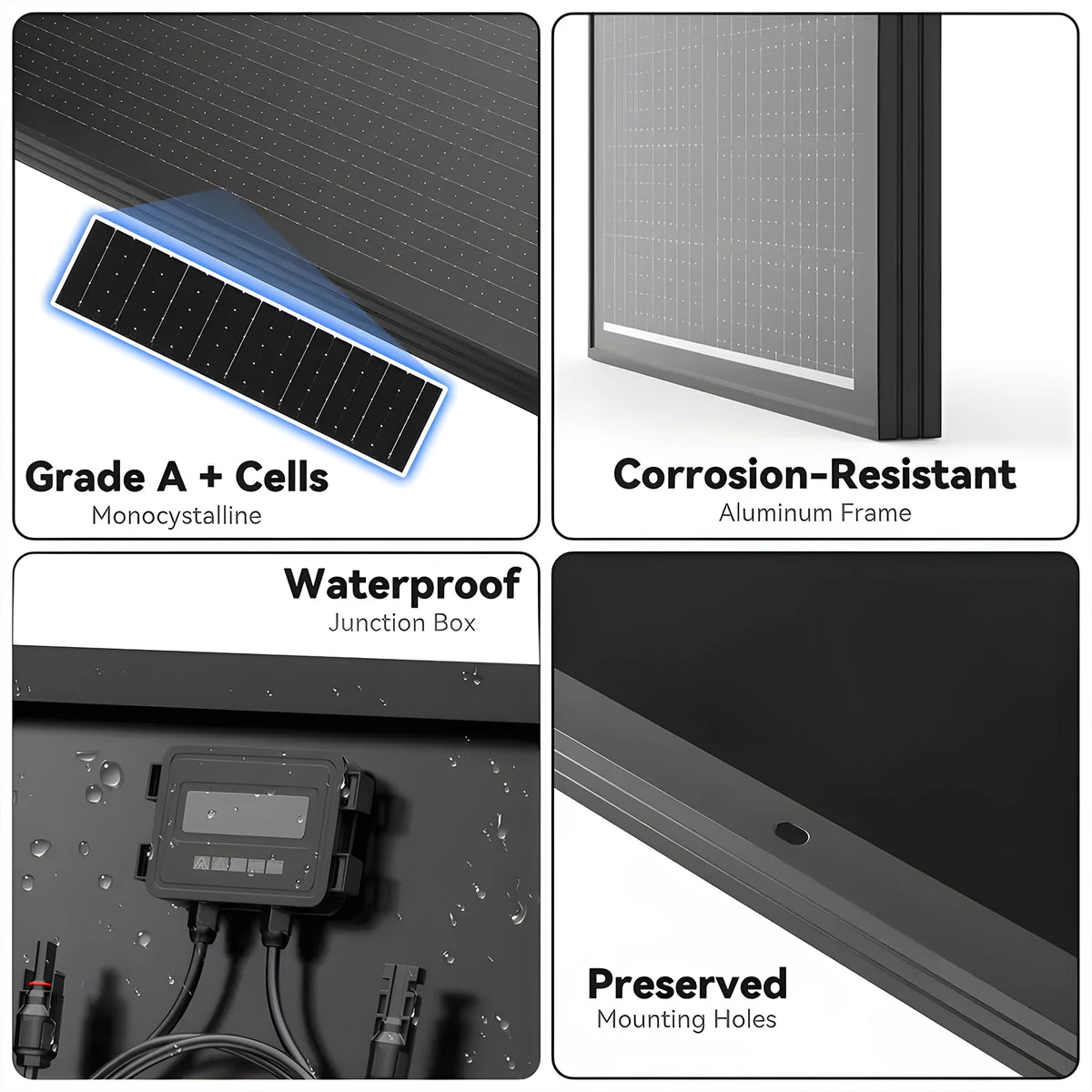 Rvpozwer Monocrystalline Solar Panel For RV Campers