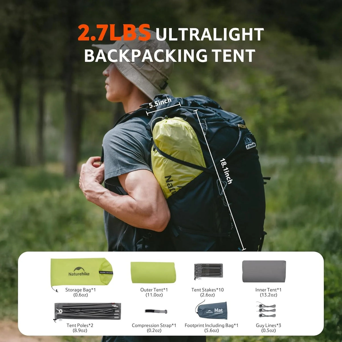 Naturehike Ultralight Double Layer Rainproof Hiking Tent