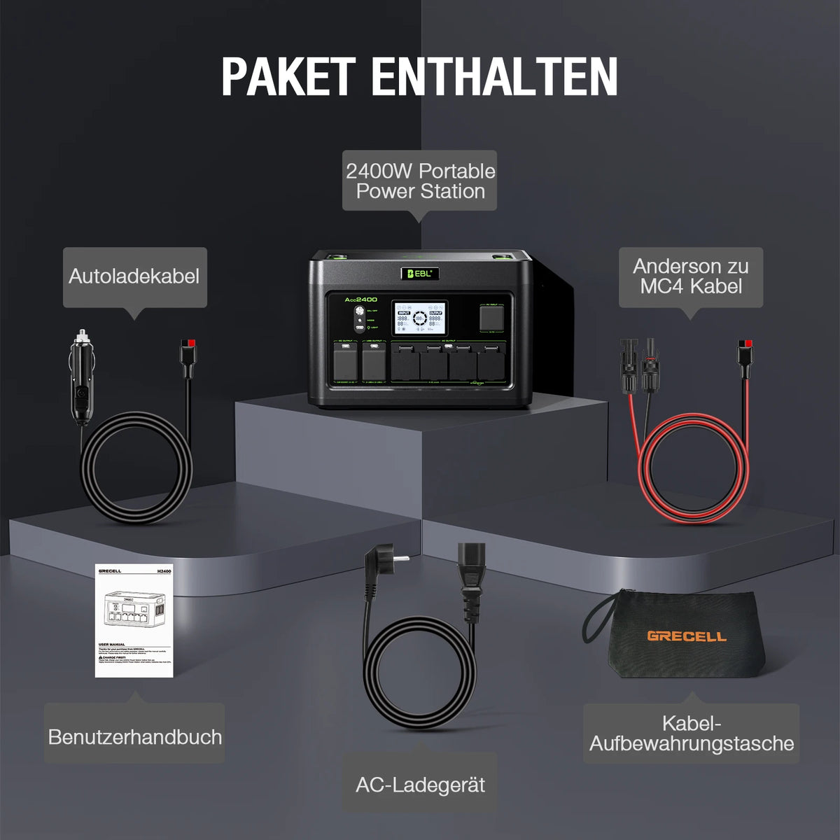 2400W Portable Power Station Featuring 1843 Wh Capacity
