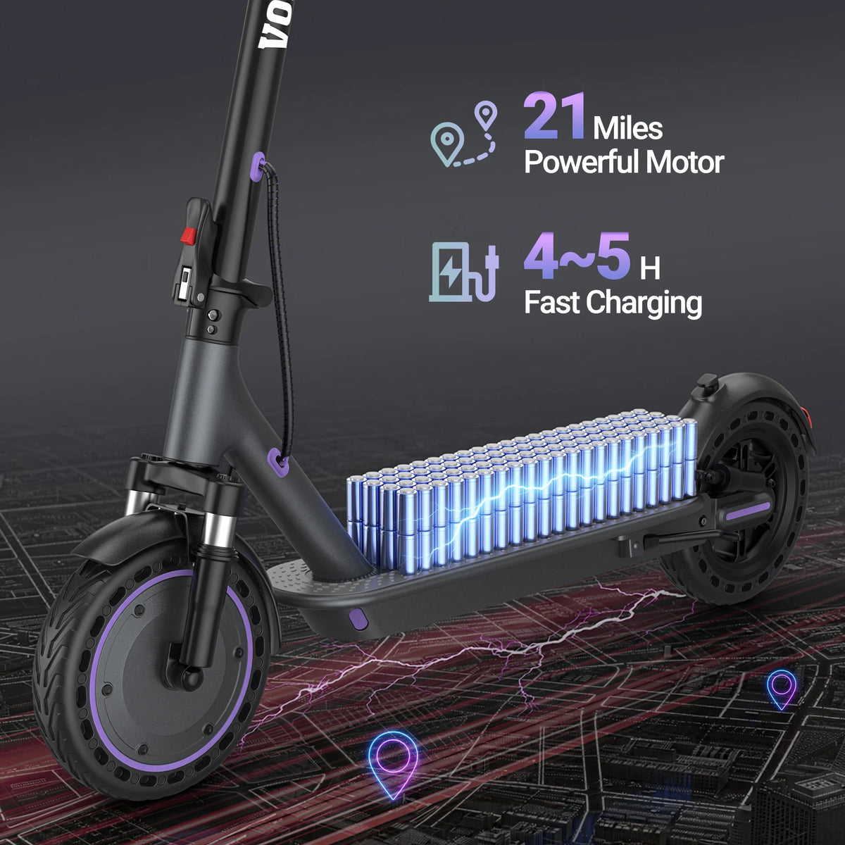 Aovopro Foldable Electric Scooter With Smart App Control System