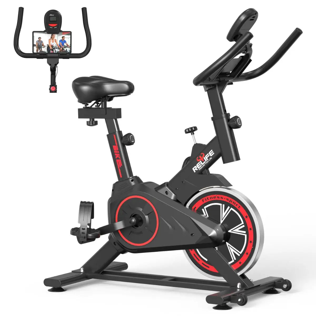 Relife Indoor Cycling Exercise Bike With Adjustable Resistance