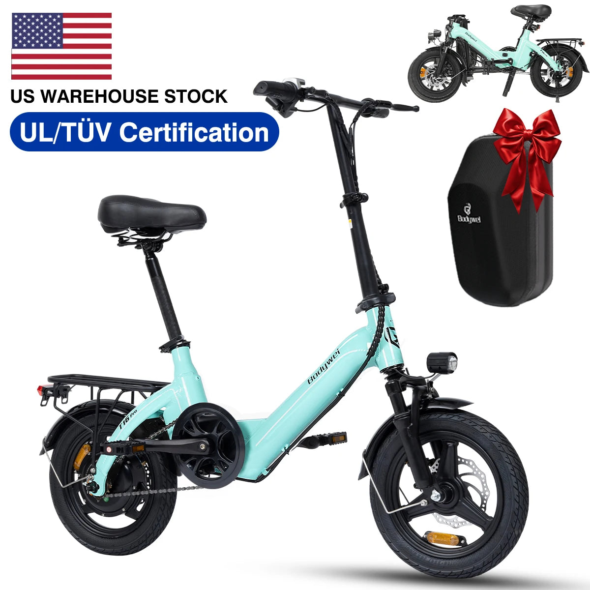 Bodywel T16Pro Foldable Electric Bike 750W Motor For Urban Commuting