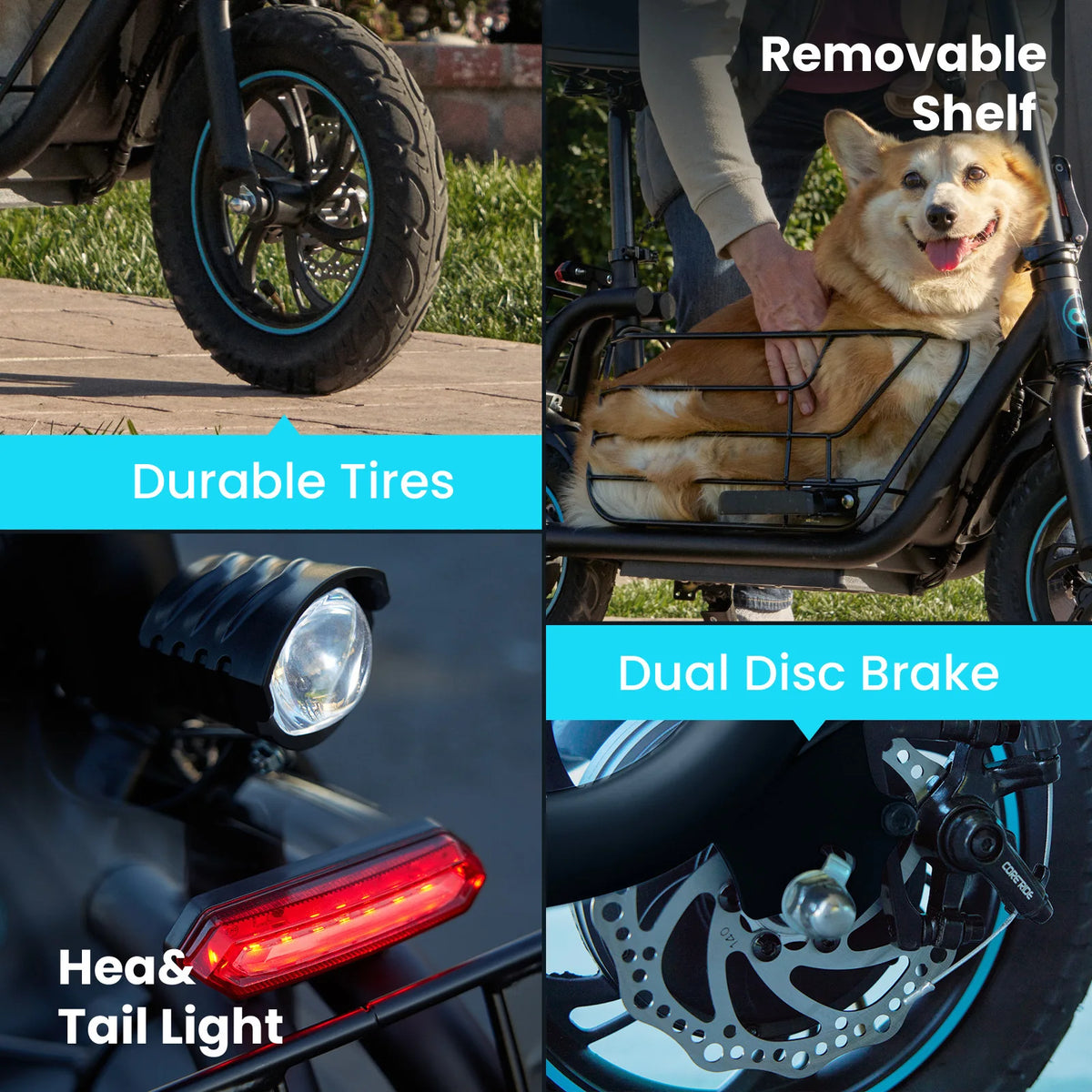 Gyroor Foldable Electric Scooter With Storage Basket For Commute