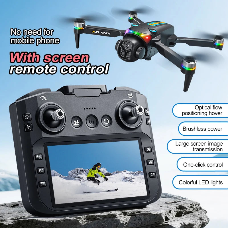 K21MAX FPV Drone With 4.3 Screen Optical Flow Auto Return