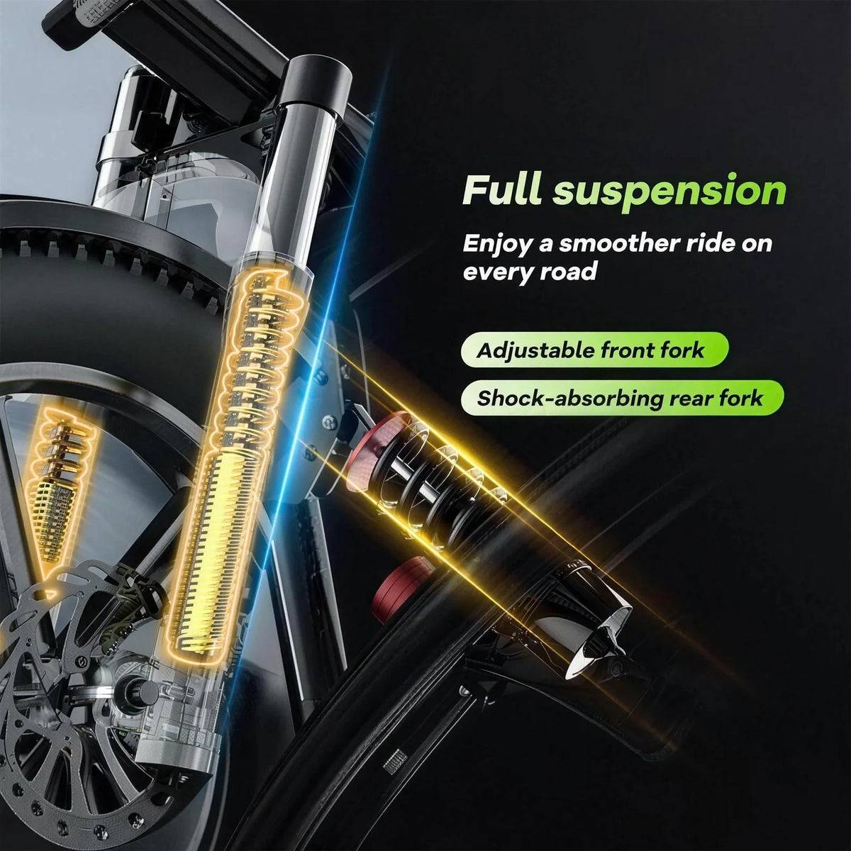Cybervelo 1000W Fat Tire Electric Bike With Removable Battery