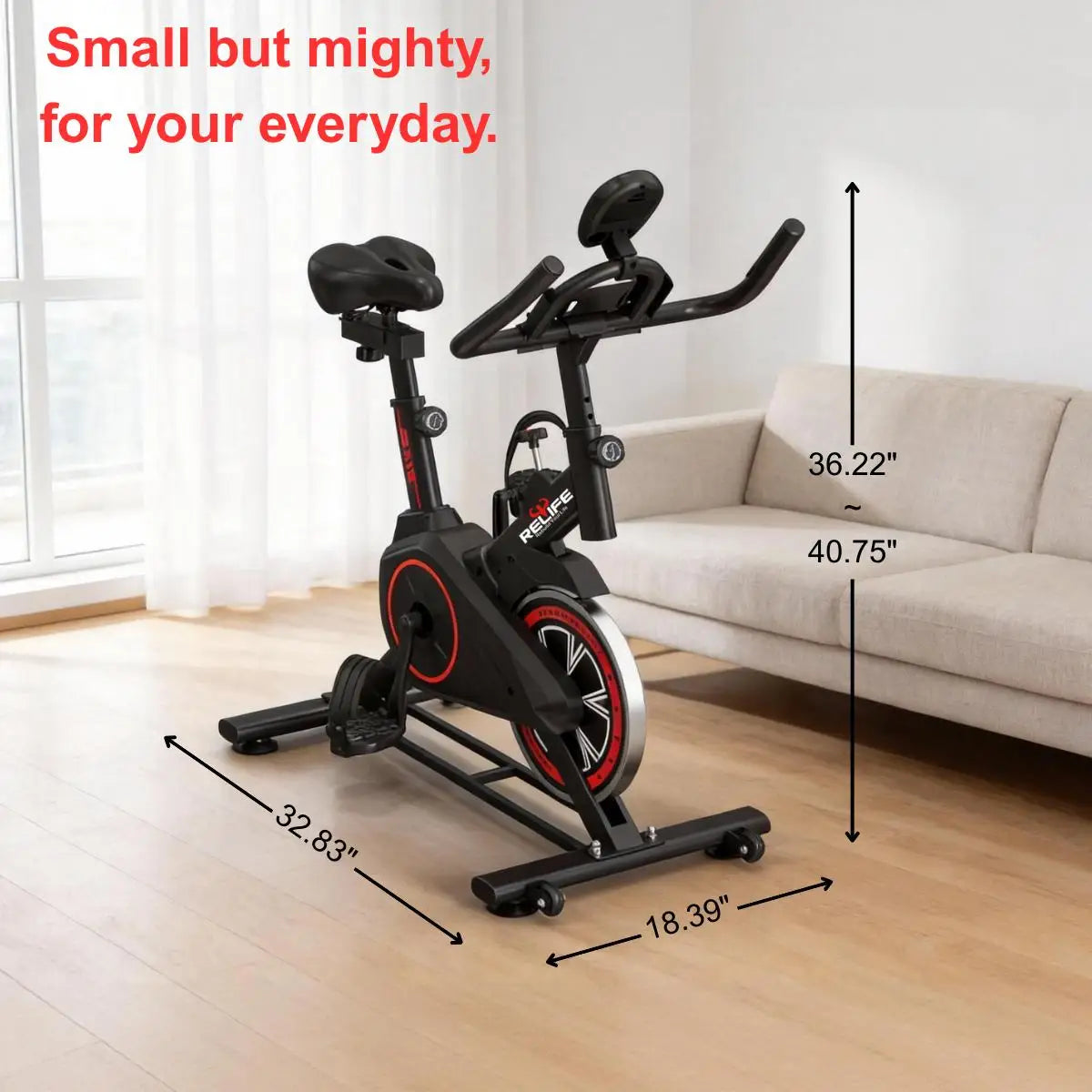 Relife Indoor Cycling Exercise Bike With Adjustable Resistance