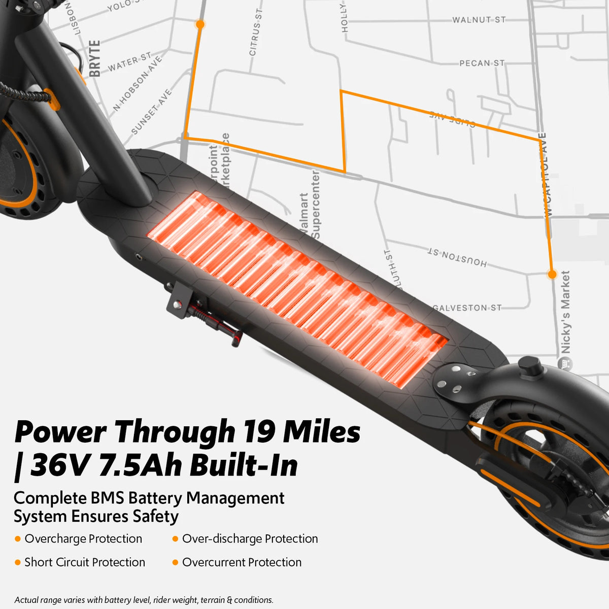 Osboo Adult Electric Scooter 550W Peak Motor Foldable